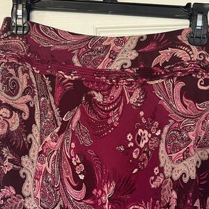 Ann Taylor Pink Paisley A-Line Skirt
